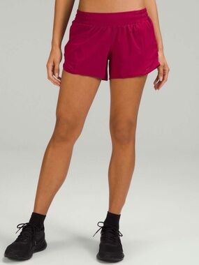 Hotty Hot Low-Rise Lined Short 4" pomegranate size 2
